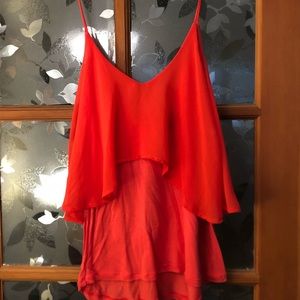 Red tank top from Urban Outfitters